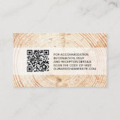 Details QR-code sjabloon Rustic Huwelijk Houtstruc (Achterkant)