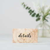 Details QR-code sjabloon Rustic Huwelijk Houtstruc (Staand voorkant)
