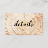 Details QR-code sjabloon Rustic Huwelijk Houtstruc (Voorkant)
