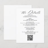 Details & QR Code Wedding Enclosure Cards (Voorkant / Achterkant)