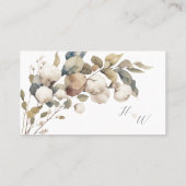 Details QR Code zachte katoenen lente website Visitekaartje (Achterkant)