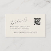 Details QR Code zachte katoenen lente website Visitekaartje (Voorkant)