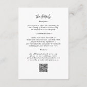 Details QR Code Zwart Wit Trouwbehuizing Kaart (Voorkant)