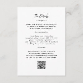 Details QR Code Zwart Wit Trouwbehuizing Kaart