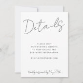 Details QR van het moderne Manuscript White Weddin Kaart (Voorkant)