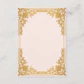  Details Roze Faux Gold Elegant Bruiloft Informatiekaartje (Achterkant)
