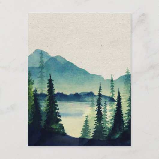 Details Rustic Mountain Wedding Guest Informatiekaartje (Achterkant)