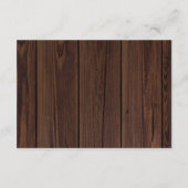 Details Rustic Wood en String Lights Wedding Informatiekaartje (Achterkant)