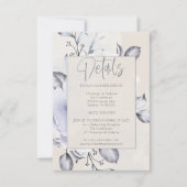 Details - Rustieke Lila en Alabaster Peony Bloemen Kaart (Voorkant)