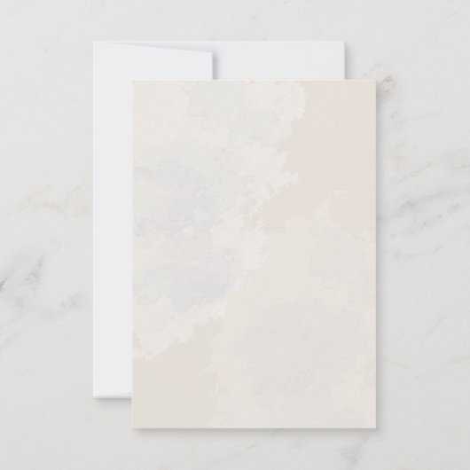 Details - Rustieke Lila en Alabaster Peony Bloemen Kaart (Achterkant)