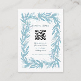 Details/Scan om te delen Winter Wreath bruiloft Informatiekaartje