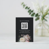 Details/Scan te delen Pink Rose Moody Wedding Informatiekaartje (Staand voorkant)