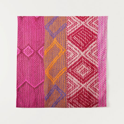 Details shot van het indianenweefsel met kleurrijk wandkleed (Voorkant)