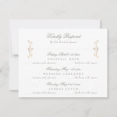 Details Terug gouden salie groene bruiloft multi-e RSVP Kaartje (Voorkant)