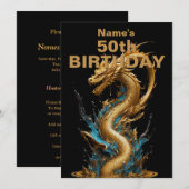 Details toevoegen - Chinese Dragon Verjaardag Kaart (Voorkant / Achterkant)