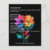 🌈 DETAILS Trouwkaart Petals & Pride Informatiekaartje (Achterkant)