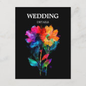 🌈 DETAILS Trouwkaart Petals & Pride Informatiekaartje (Voorkant)