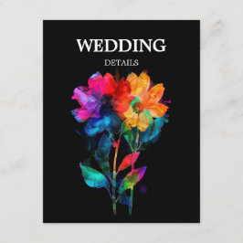 🌈 DETAILS Trouwkaart Petals & Pride Informatiekaartje