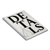 "DETAILS" Typografie | Moderne & Zelfverzekerde Tr Notitieboek (Rechterzijde)
