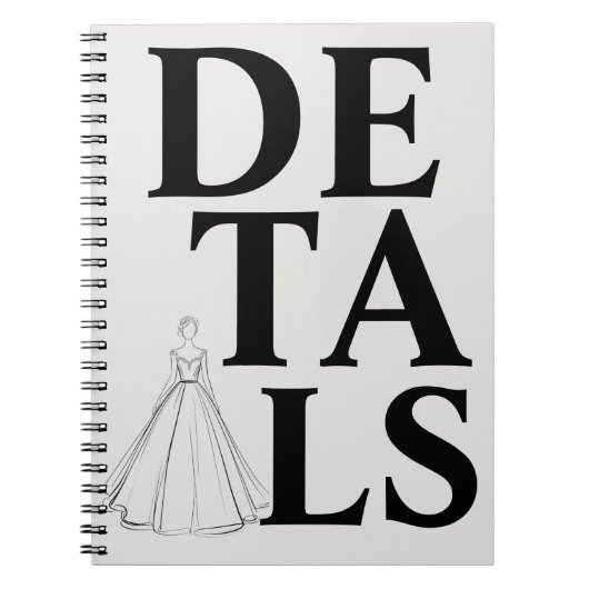 "DETAILS" Typografie | Moderne & Zelfverzekerde Tr Notitieboek (Voorkant)