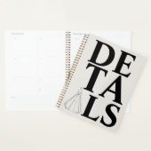 "DETAILS" Typografie | Moderne & Zelfverzekerde Tr Planner (Display)