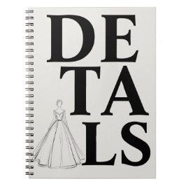 "DETAILS" Typography | Modern & Confident Wedding Notitieboek