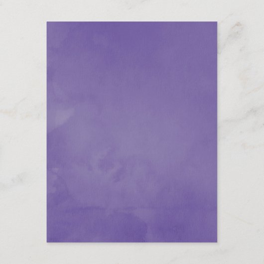 Details ultra Violet Floral Wedding Guest Informatiekaartje (Achterkant)