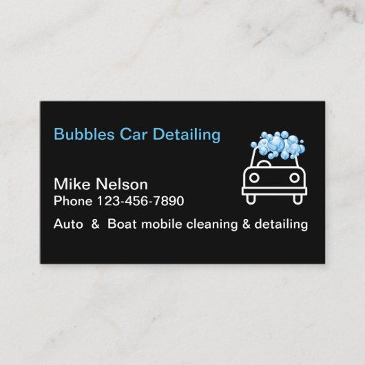 Details van autoauto's visitekaartje (Voorkant)