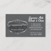 Details van automatische was | schoonmaakdienst visitekaartje (Voorkant)