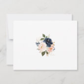 Details van Blush & Navy Wedding-kaarten Notitiekaartje (Achterkant)