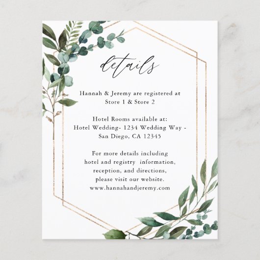 Details van budgetbladeren en Eucalyptus Gold Flyer (Voorkant)