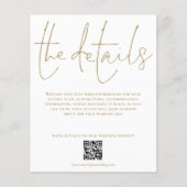 Details van budgethuwelijk QR Gold Script Enclosur (Voorkant)
