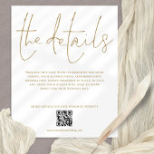 Details van budgethuwelijk QR Gold Script Enclosur