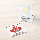 Details van Canadian Hotel WiFi Plus QR-code Kartonnen Onderzetters (Insitu)