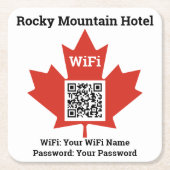 Details van Canadian Hotel WiFi Plus QR-code Kartonnen Onderzetters (Voorkant)