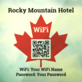 Details van Canadian Hotel WiFi Plus QR-code Raamsticker (Vel 3)