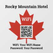Details van Canadian Hotel WiFi Plus QR-code Raamsticker (Vel)