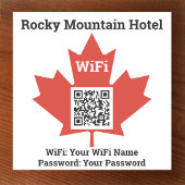 Details van Canadian Hotel WiFi Plus QR-code Sticker