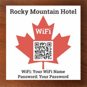Details van Canadian Hotel WiFi Plus QR-code Sticker