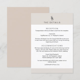 Details van CARMEN Passport Style Monogram Weddens Kaart