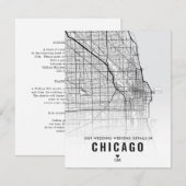 Details van Chicago Wedding Weekend Informatiekaartje (Voorkant / Achterkant)