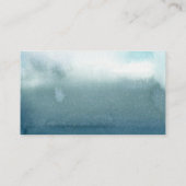 Details van de blauwe Waterverf Beach Weddenschap Informatiekaartje (Achterkant)