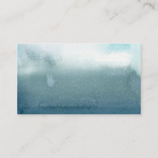 Details van de blauwe Waterverf Beach Weddenschap Informatiekaartje (Achterkant)