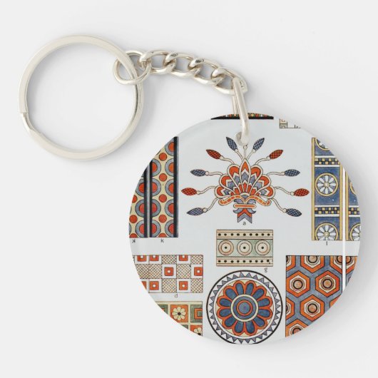 Details van de decoratie Oud-Assyrische kleding Sleutelhanger (Voorkant)