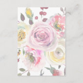 Details van de Elegant Floral Wedding Guest Informatiekaartje (Achterkant)