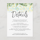 Details van de Elegant Lemon Grove Boho Wedding Gu Informatiekaartje (Voorkant)