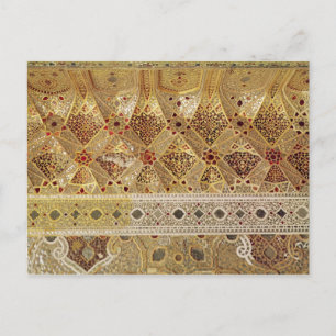 Details van de galerij van spiegels briefkaart