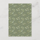 Details van de Olive Leaves Gold Branch Weddenscha Informatiekaartje (Achterkant)