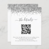 Details van de Silver Glitter QR Code Weddenschap (Voorkant / Achterkant)