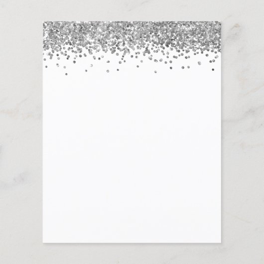 Details van de Silver Glitter QR Code Weddenschap (Achterkant)